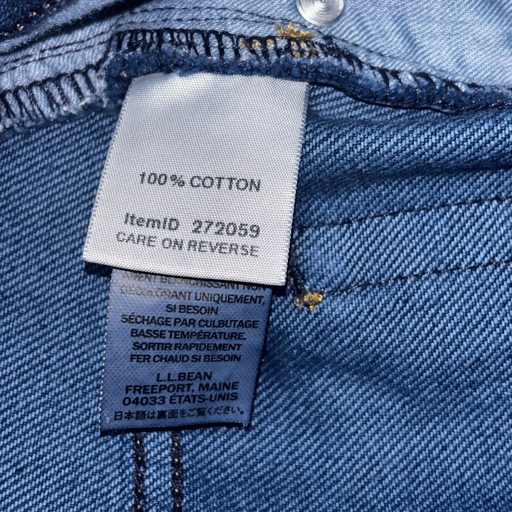 LL Bean Original Fit Jeans Womens‎ 8 Dark Wash Straight Leg High Rise (E24) - Picture 6 of 10
